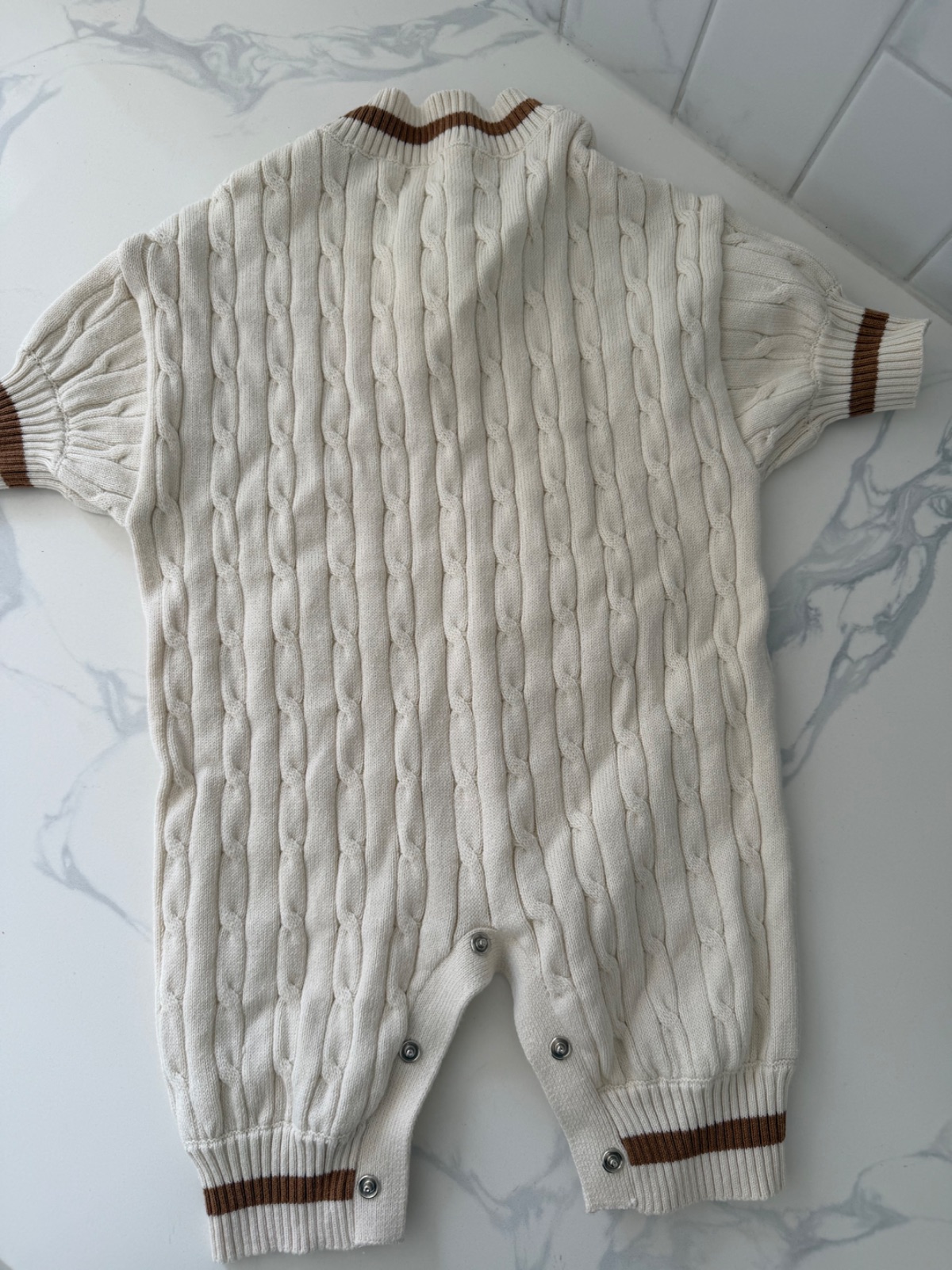 Cinnamon Baby Knitted Romper