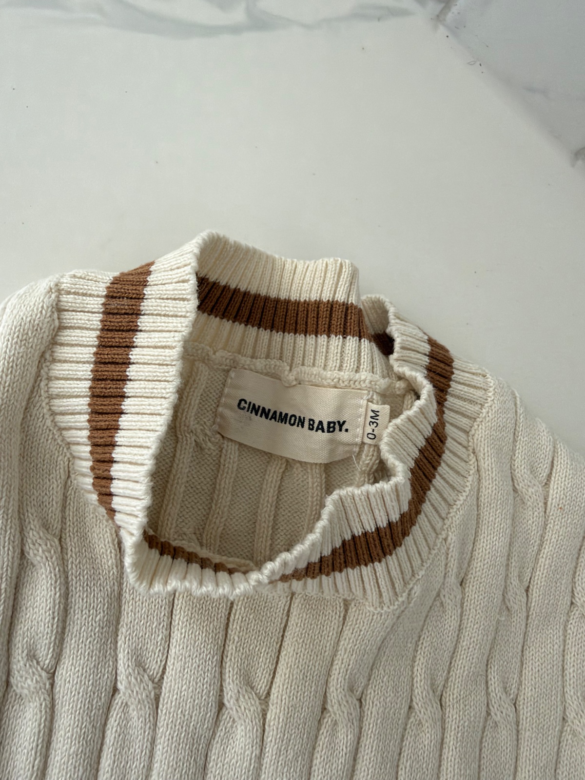 Cinnamon Baby Knitted Romper