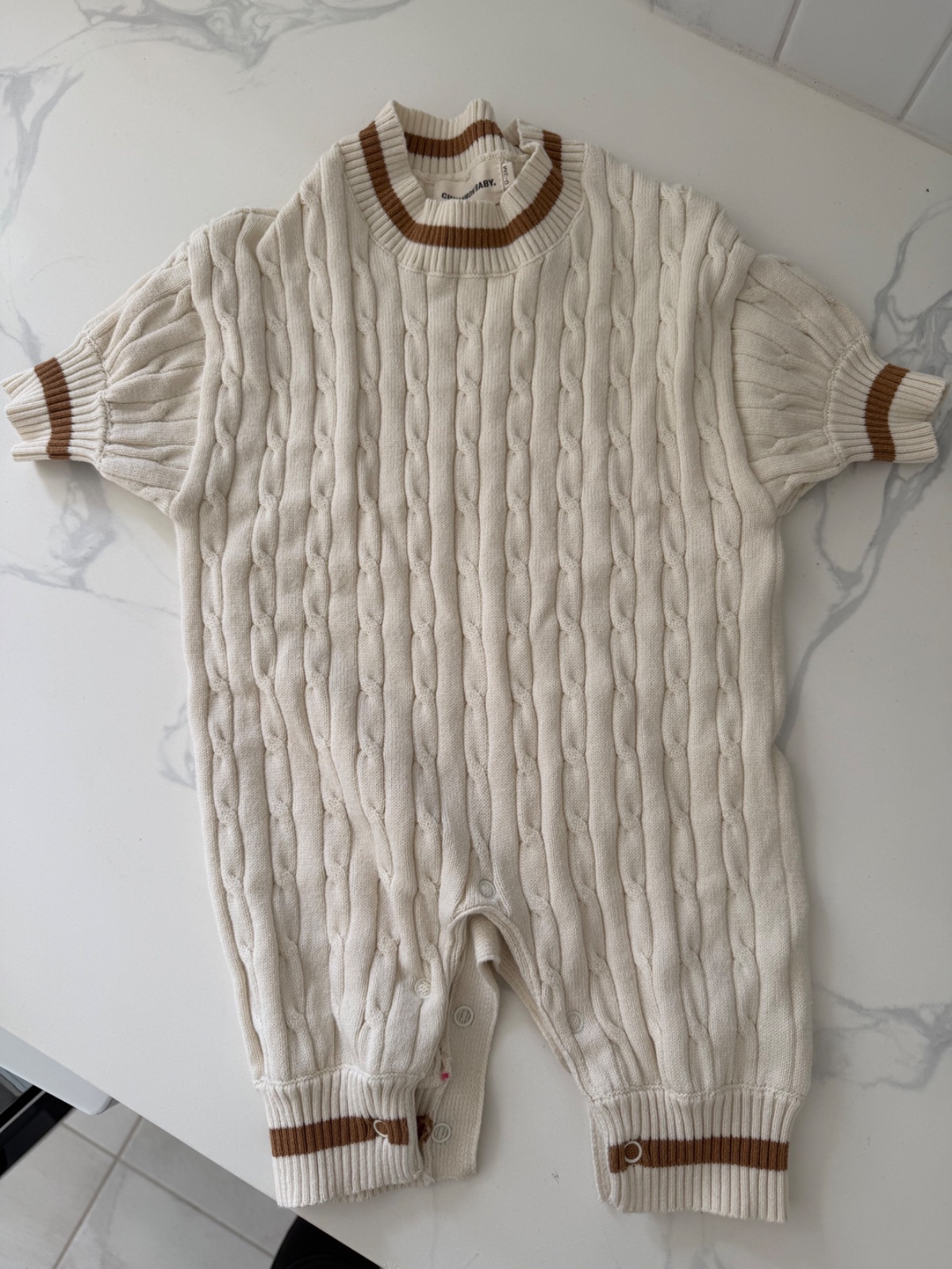 Cinnamon Baby Knitted Romper